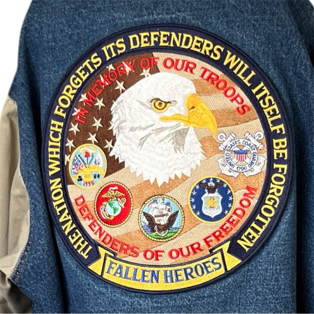 Vintage Denim Jacket With Large Patch Defenders O… - image 2